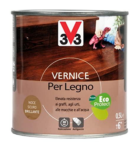 V33 Vernice Per Legno Noce Scuro 0,5lt