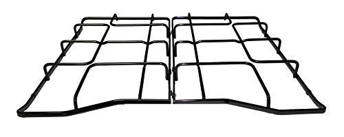 Rex Zanussi Aeg Electrolux - Kit 2 griglie 460 x 272 mm. in ferro smaltato lucido nero per cucina piano cottura a gas - 3546139084-3546139076 - P4472/KIT
