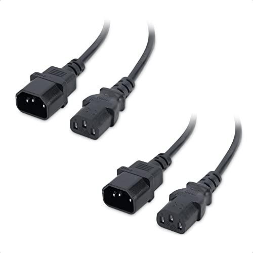 Cable Matters Cavo di prolunga da computer a PDU (C13 a C14), confezione da 2 pezzi, prolunga da 2 m (cavo di alimentazione PDU da IEC C14 a IEC C13)