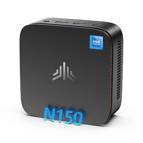 NiPoGi Essenx E1 Mini PC Twin Lake N150 (Meglio di N100,3,6 GHz) W-11 Pro 16 GB RAM/512 GB M.2 SSD, Mini computer DP 1.4+HDMI 2.0 Desktop PC 2.4+5G WiFi,BT4.2/RJ45,4K@60HZ UHD Dual Display per Ufficio