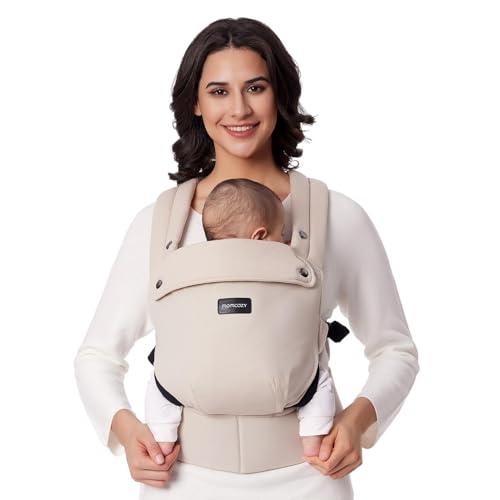 Marsupio Momcozy - Ergonomico, confortevole e leggero, per bambini da 3 a 20 kg (3-24 mesi), facile da indossare, ideale per genitori a mani libere, Kaki