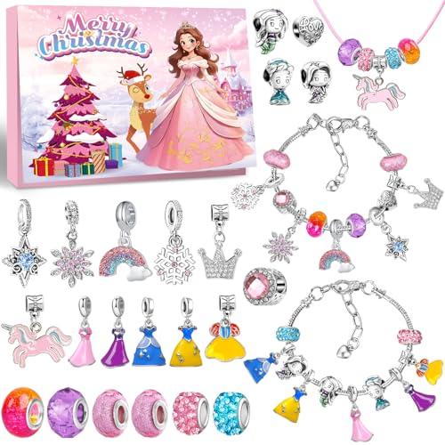 iZoeL Calendario Avvento 2025 Bambina Calendario Avvento Gioielli, Fai da Te Bracciale Bambina Idee Regalo Natale 2025, Regali Natale per Figlia Nipote Sorella