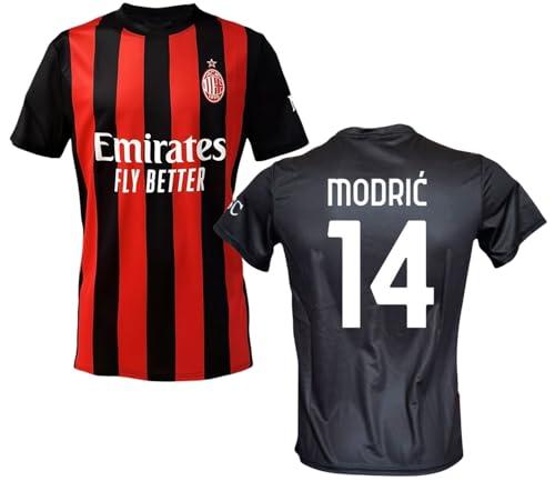 Maglia Milan Luka Modric 14 Replica Autorizzata 2025-2026 Bambino (Taglie-Anni 4 6 8 10 12) Adulto (S M L XL XXL) - 8 Anni
