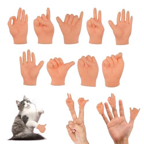 30 Pezzi Tiny Hands, Manine Piccole di Plastica Flessibili Morbide e Confortevoli, Mini Mani per Gatti Stili Multipli Disponibili Per Magia, Animali Domestici, Halloween, Scatti Fotografici (10 Stili)