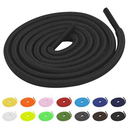 TBOC Lacci Laccetti Stringhe Tondi Nero Laccio [90 cm] Scarpe Sneakers Scarponi Compatibile con Timberland Nike Air Force Jordan Dr Martens Adidas Converse Bambini Adulti Trekking