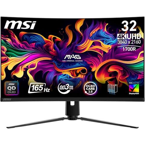 MSI MAG 321CUP QD-OLED Monitor Gaming Curvo da 32