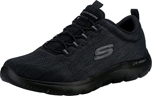 Skechers Summits Louvin Scarpe Sportive da Uomo, Nero/Nero, 43 EU