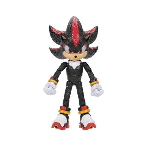 Sonic 3 Movie - Action Figure di Shadow 13 cm Wave 2 - Personaggio Articolato con 22 Punti di articolazione - Ispirato al Film di Sonic 3 - Perfetto per Collezionisti e Appassionati