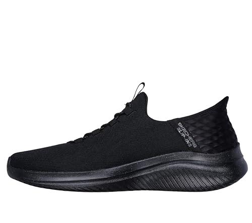 Skechers Ultra Flex 3.0 Right Away, Sneaker Uomo, Black Mesh Trim, 44 EU