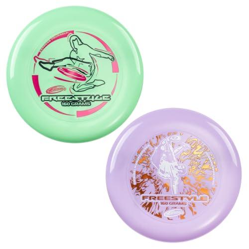 Wham-O Frisbee Freestyle Disc 160g, 26.67cm, PE Resistente e Flessibile per Spiaggia all'aperto, Divertimento in Famiglia -2 Pack