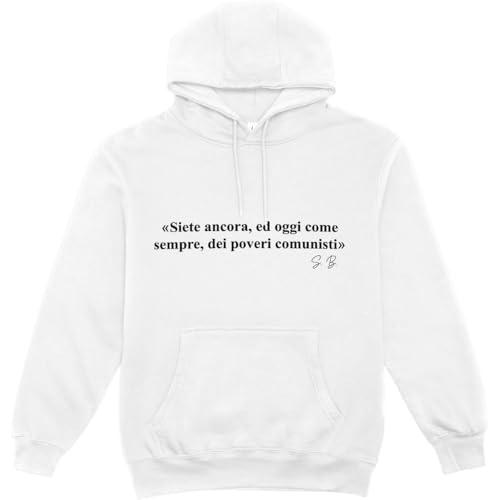 Felpa con cappuccio e frase 