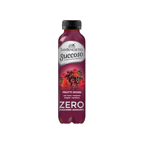 San Benedetto, Succoso Zero ai Frutti Rossi, 400 ml Bevanda Leggera e Dissetante in Acqua Minerale Naturale, Senza Zuccheri, Conservanti Coloranti e Glutine