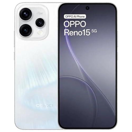 Oppo Reno15 Dual-SIM 512 GB ROM + 8 GB RAM (solo GSM | No CDMA) Smartphone 5G sbloccato in fabbrica (Aurora White), versione internazionale