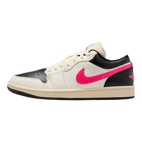 Air Jordan 1 Basso Scarpe Donna (Pale Ivory/Black/Muslin/Racer Pink), Avorio pallido/Nero/Mussola/Rosa Racer, 6.5