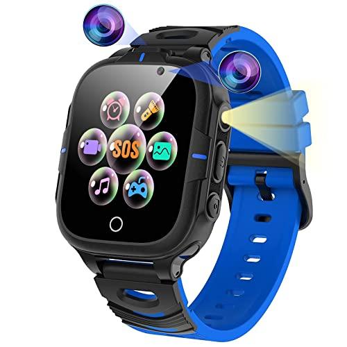 ELEJAFE Orologio Smartwatch Bambini con 24 Giochi, Smartwatch Bambini Telefono per Ragazzo e Ragazza Musica Telecamera SOS Cellulare Torcia Sveglia, Orologio Bambino Bambina bambini Regalo