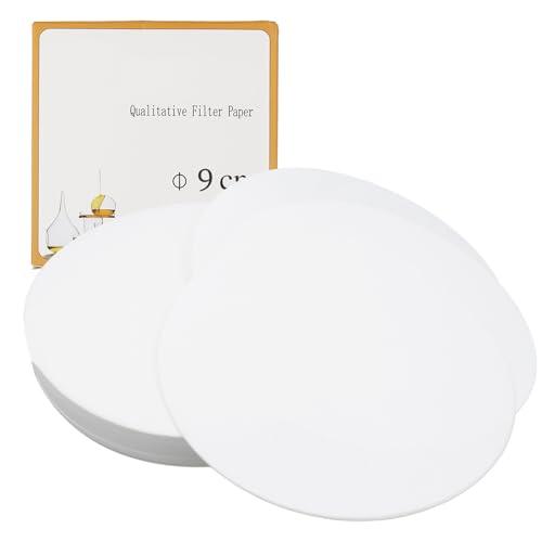 1 scatola 100 Pezzi Carta da Filtro Quantitativa,Filtro Carta di Velocità Media 9cm,Rotondo Carta da Filtro,carta da filtro multiuso,per Carta Filtro Laboratorio
