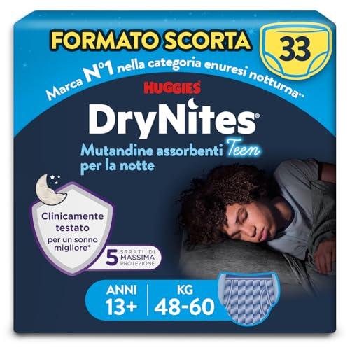 Huggies Drynites Pannolini, Taglia XL (48-60 kg),Mutandine assorbenti, 13-19 Anni