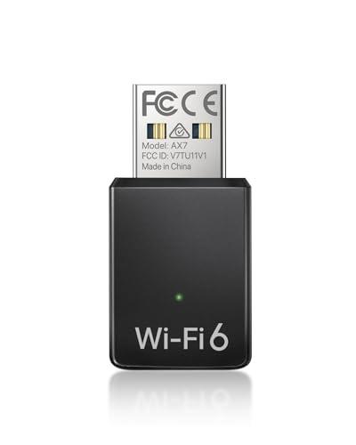 BrosTrend Mini AX900 WiFi 6 USB, Chiavetta WiFi per PC Fisso, Dual-Band 5GHz 600Mbps + 2.4GHz 286Mbps, Chiavetta Internet Adattatore Wi-Fi USB per Windows 11/10/7, USB2.0 Ricevitore Wi-Fi OFDMA