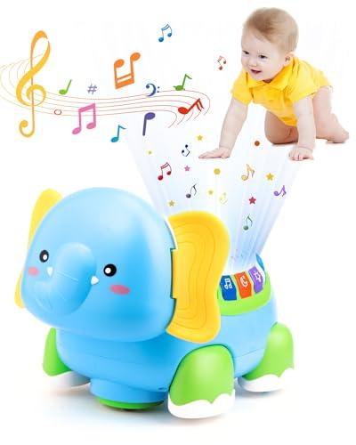 LDUMODUW Giochi Neonato 6-9 Mesi,Granchio Che Cammina neonatoeonato, Musicale Giocattolo Gattonare Neonato 3-6 Mesi,Regalo Bimba Bimbo per Compleanno Natale