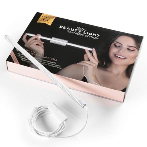 My Beauty Light® Glamour Edition 5-in-1 LED simula la luce del giorno per un make-up radioso | 5 diverse impostazioni di luce, design elegante e cavo in tessuto, facile da fissare