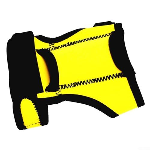 Yhenlovtt Supporto per torcia elettrica in morbido neoprene per torce, diametro 25-32 mm, accessorio impermeabile per luce subacquea (giallo)