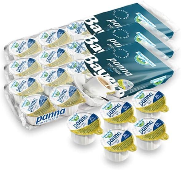 Panna UHT Per Caffè Bayernland 18 Confezioni da 100 g Crema di latte per caffè macchiato ufficio casa monoporzione confezione