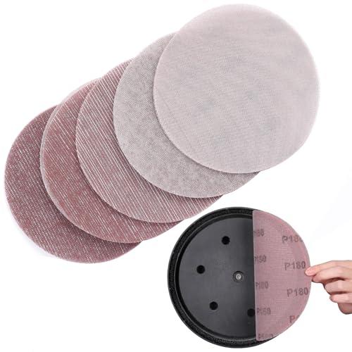 Sruhrak 25 pezzi di carta abrasiva, 225mm rete abrasiva 80/120/180/240/400 grana dischi abrasivi per levigatrici a secco levigatrici orbitali casuali