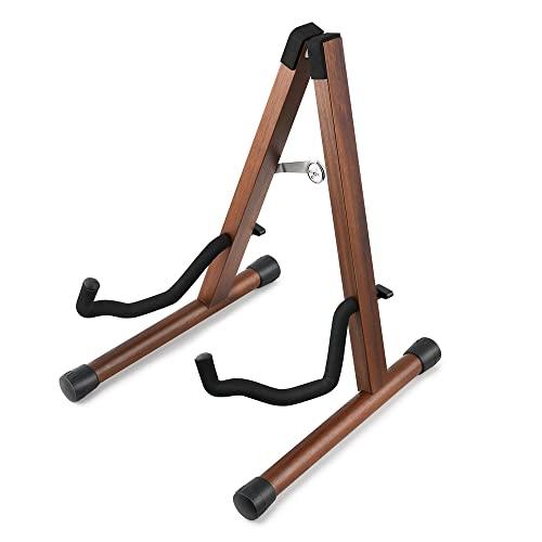 Donner Supporto per chitarra in legno di acacia, Porta Chitarra da Terra Universale Portatile per chitarra acustica, elettrica e classica, mandolino, basso, banjo (DS-3)