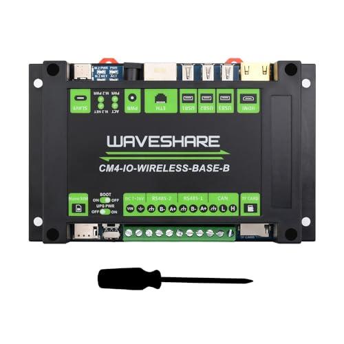 Waveshare Industrial IoT 5G/4G Wireless Expansion Module For Raspberry Pi CM 4 (Compute Module 4), With UPS Module, Onboard M.2 Slot, for IoT Getaway, Wireless Router, Intelligent Data Acquisition