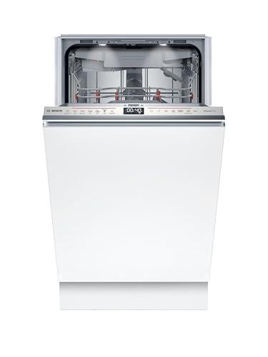 Bosch SPV6EMX09E Serie 6, Lavastoviglie Smart da incasso a scomparsa totale, 10 coperti, Cestelli personalizzabili, Motore EcoSilence Drive, Informazioni lavaggio a pavimento, 45 cm.