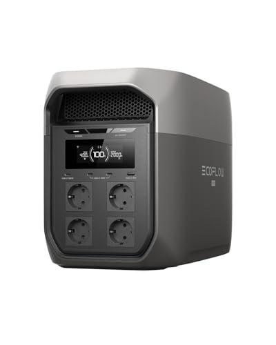 Power station portatile EF ECOFLOW DELTA 3 Max, batteria LiFePO₄ da 2048 Wh, uscita X-Boost da 2400 W, ricarica ultrarapida 0–80% in 51 min, generatore solare per backup domestico, camper ed esterni