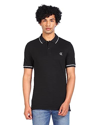 Calvin Klein Tipping Slim Polo J30J315603, Polo a maniche corte Uomo, Nero (Ck Black), XL