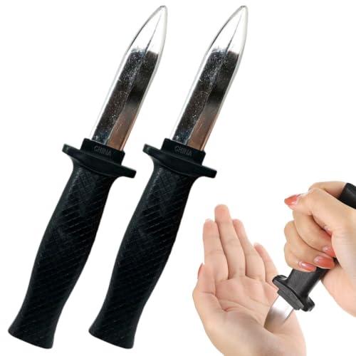 QEDBOJE 2PCS Coltelli da Pugnale a Scomparsa in Plastica Coltellini Finti con Lame Retrattili Giocattoli a Scatto Magici per Scherzi Trucchi Giochi per Bambino Bomboniere Carnevale Stile Classico