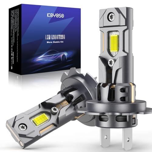 KOYOSO H7 LED Lampadina 30000LM: 130W Auto H7 LED Kit Di Conversione Faro, 1:1 Design di Ricambio Lampada Alogena,Plug and Play, 6000k bianco freddo