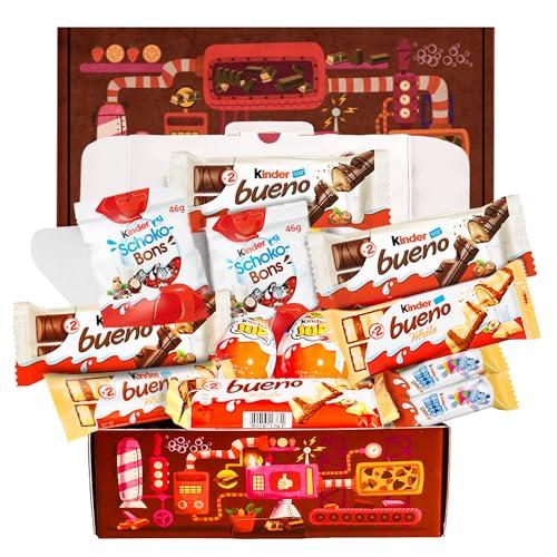 Regalo Cioccolato, Confezione regalo di cioccolatini, Regalo originale per compleanni, bambini, coppie: Kinder Bueno, Kinder Joy, Happy Hippo, Schoko Bons.
