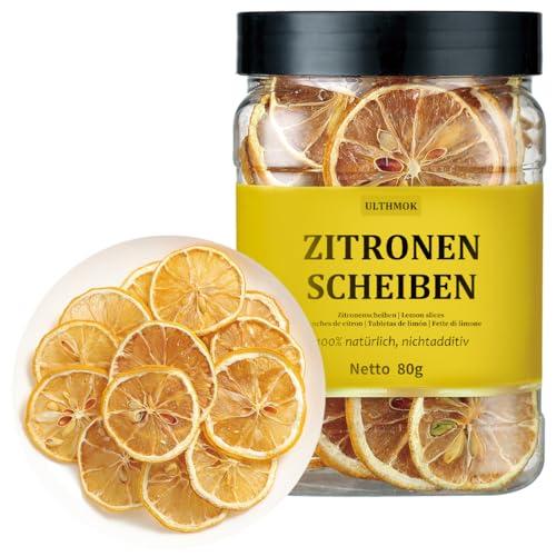 Fette di limone disidratate | Fette di limone naturale puro 80 g | Adatto per spezie per la decorazione di bevande