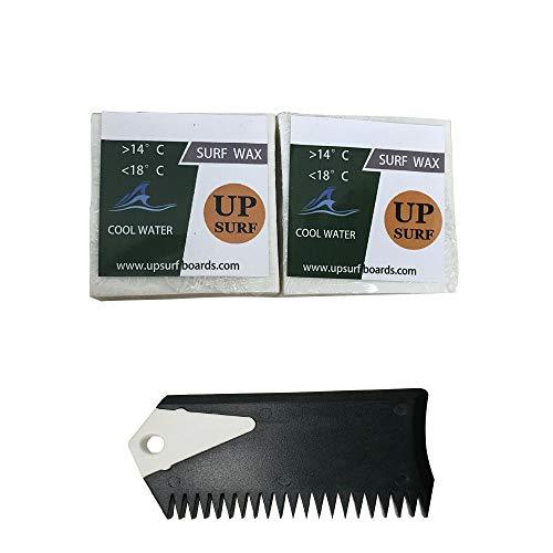 UPSURF Tavola da Surf Set di Cera Pinna Wax Tavola da Surf con Pettine a Cera (UP-Cool 2-Pack)