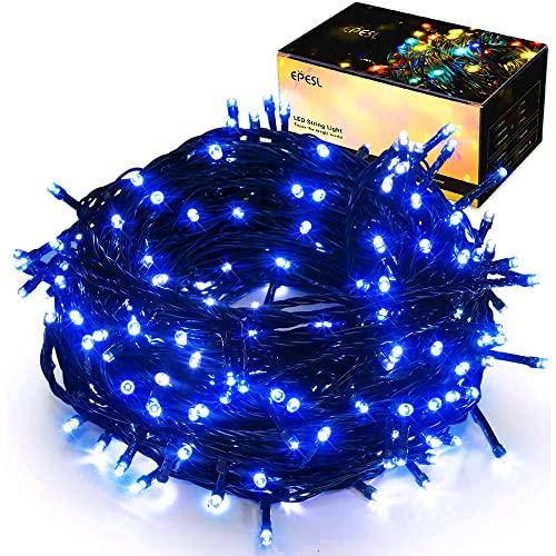 Luci di Natale 35M 320 LEDs Natalizie per Interno da Esterno, Funzione di Memoria con 8 Modalità Estensibile Stringa Luce Catene Luminose Decorazione per domestici Alberi Halloween Festa Nozze - Blu
