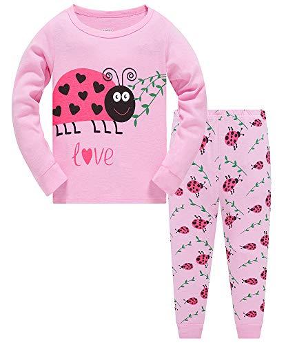 TEDD Pigiama Ragazza Unicorno 100% Cotone Lungo Biancheria da Notte Vestiti Bambina Invernale Due Pezzi Impostato Natale Regalo per Bambini 1-12 Anni