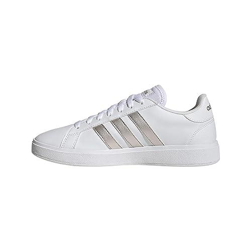adidas Grand TD Lifestyle Court Casual Shoes, Sneakers Donna, Cloud White/Platinum/Cloud White, 41 1/3 EU