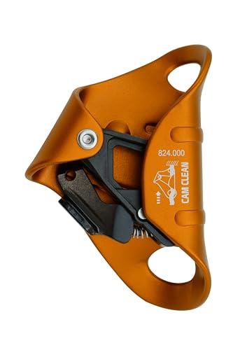 Kong. Cam Clean. Bloccante Ventrale Compatto. Efficace su Corde Infangate o Ghiacciate. Leggero. Corde da 8-13mm. Sistema Anti-Ribaltamento della Camma, Certificato CE. Made in Italy. Arancione