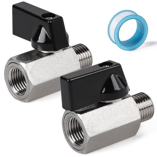 EFUTURETIME 2 x Mini Valvola a Sfera da 1/4