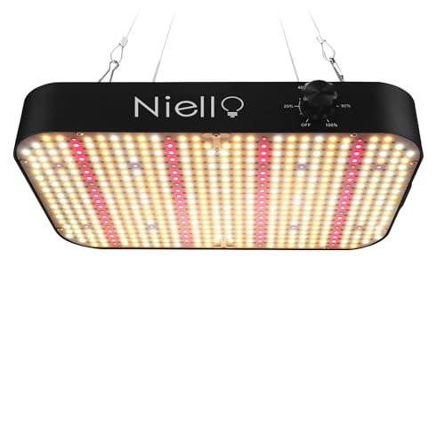 Niello lampada per piante, 1200W lampada da coltivazione con IR, UV High PPFD Sunlike Full Spectrum luce per piante per Indoor Veg and Bloom, funzione dimmerabile e catena a margherita