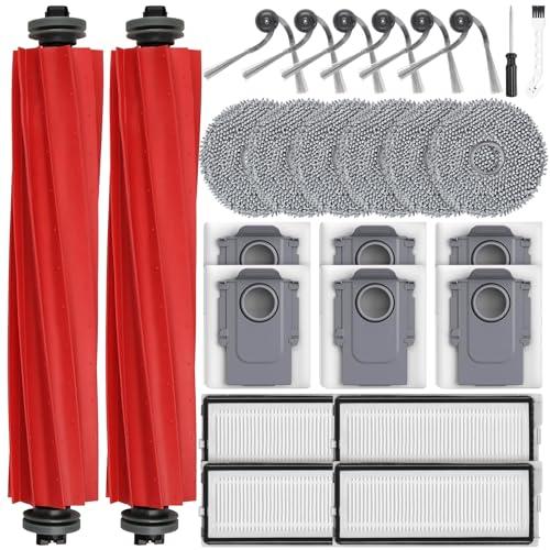 26 pezzi accessori per robot aspirapolvere Roborock QV 35A/QV 35S/QR598/QR798, 2 spazzole principali, 6 sacchetti per la polvere, 6 panni per la pulizia, 4 filtri HEPA, 6 spazzole laterali, 1 spazzola