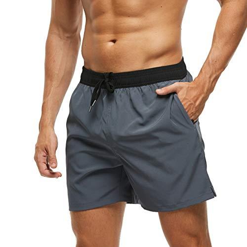 Arcweg Pantaloncini da Bagno Uomo Asciugatura Veloce Calzoncini da Bango Mare Beach Costume da Bagno Fodera Rete con Taschino e Coulisse Trunks XL(EU)