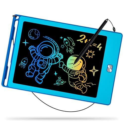 Kinayue Tavoletta Grafica Bambini LCD 8,5 pollici, Lavagnetta Cancellabile Bambini Riutilizzabile, Giocattolo da Viaggio, Regalo di Natale per il Compleanno Lavagna per da 3 a 10 anni Blu