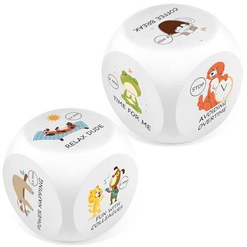Ainiv 2PZ Cubo Antistress, Cubo Antistress da ufficio, Cubo Colorato per Alleviare lo Stress con 6 Divertenti Azioni, Giocattolo antistress, Regalo per Colleghi, Regalo per Ufficio - Modello Animale