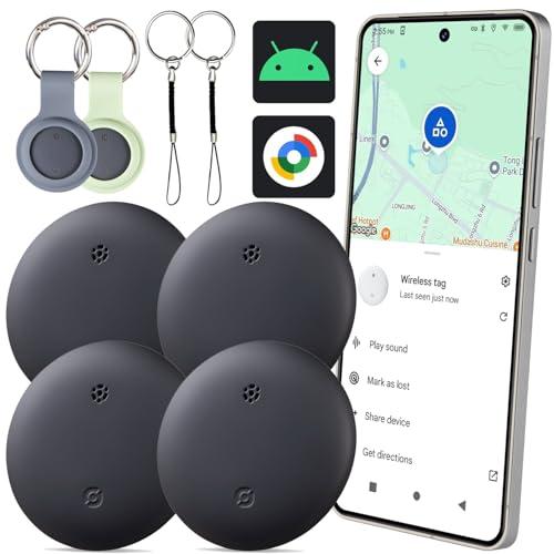Bestray Tracker Android, Air Smart Tag compatibile con Google Find My (Android Only), Trova chiavi per chiavi, Suitcase, Luggage, Wallet, IP66 Waterproof, nero