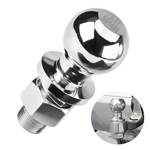 Sudnsadaks Gancio Traino Auto, 50 mm Sfera Trattore Sicura Gancio Traino, 3.5T Testa Sferica Gancio Traino Ruggine, Rimorchio Sfera di Attacco, Bullone da Ø22 mm Palla per Trattore, Camper, Roulotte