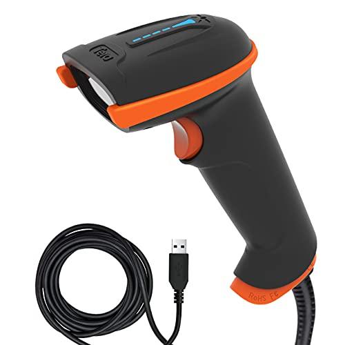 Tera 1D Laser Wired Barcode Scanner Lettore di Codici a Barre USB 2.0 Cablata Palmare Handheld Plug & Play, L5100Y